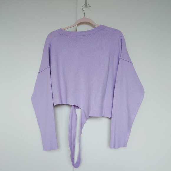 Topshop Purple Cropped Long Sleeve Thin Sweater in Medium - Picture 4 of 10